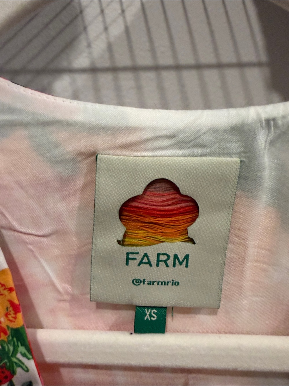 Farm Rio Floral & Strawberry Print V-Neck Dress in Multi Women’s XS - Picture 6 of 6